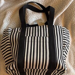 Beis- The Vacation Tote in Black Stripe- Discontinued